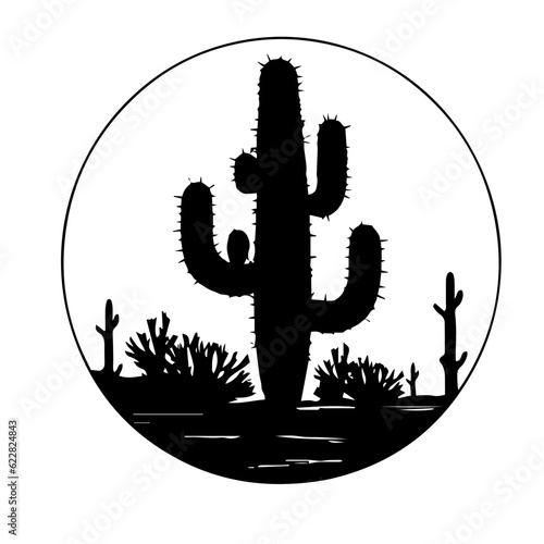 cactus silhouette illustration 