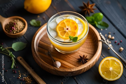 tea with lemon and cinnamon