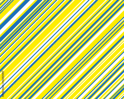 A bright pattern with oblique straight lines of blue, white and yellow. Common design for banners, cards, wallpapers. Vector illustration