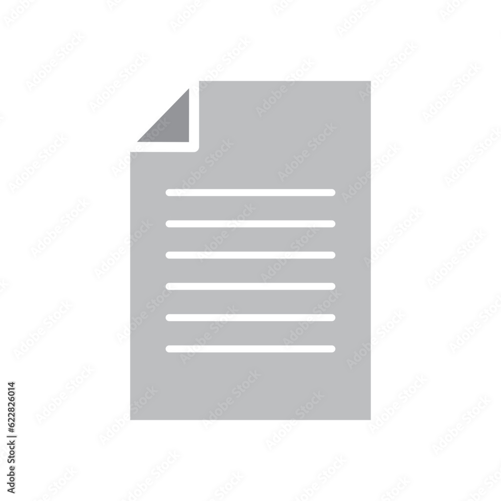Document vector illustration Document vector illustration