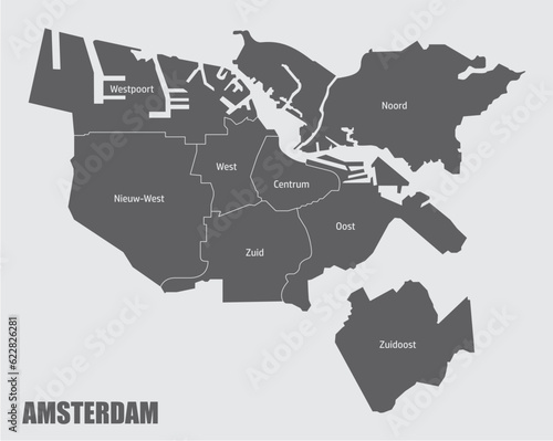 Amsterdam administrative map