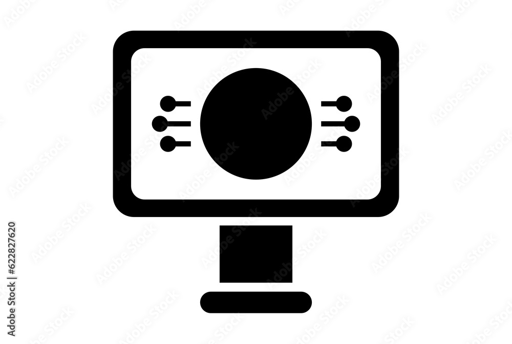 Computer flat app icon minimalist web symbol black sign Computer flat app icon minimalist web symbol black sign