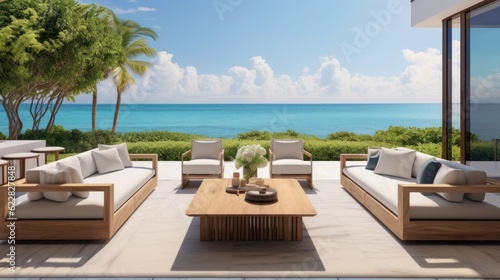 Villa in a prime oceanfront location in Miami  offering stunning views of the Atlantic Ocean and access to beaches