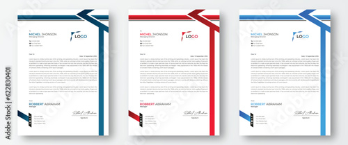 vector elegant letterhead design set template 
