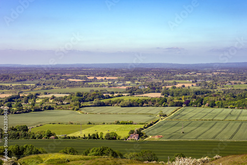 View from Malling Down nature reserve  East Sussex  England