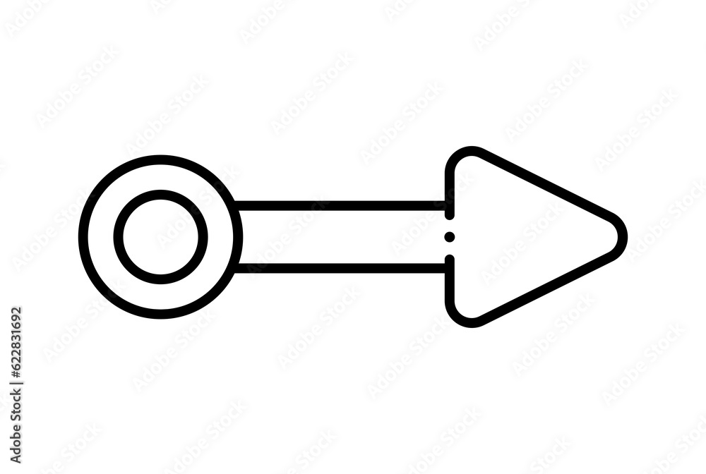 Drag right arrow line icon black website symbol minimalist outline sign Drag right arrow line icon black website symbol minimalist outline sign