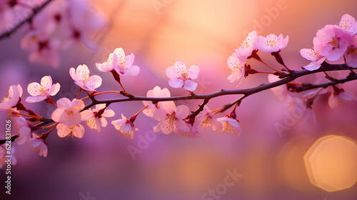 Beautiful pink blossom in spring