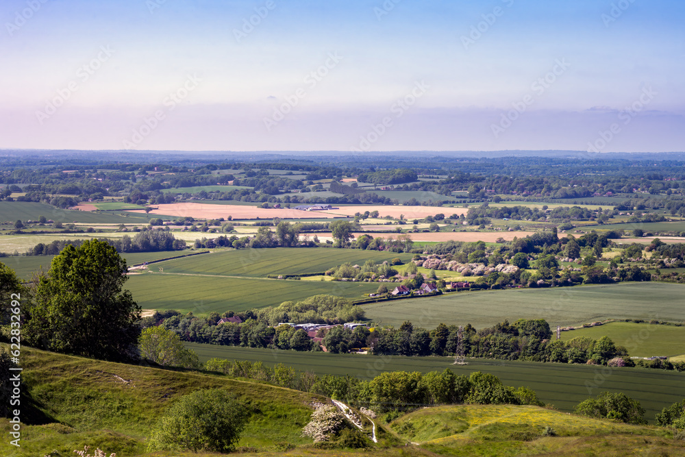 Obraz premium View from Malling Down nature reserve, East Sussex, England