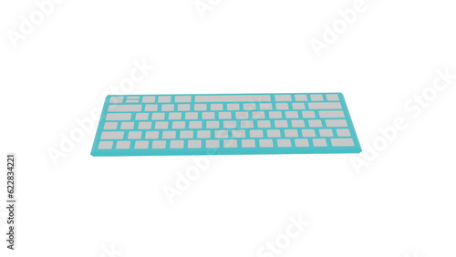 computer keyboard isolated on white