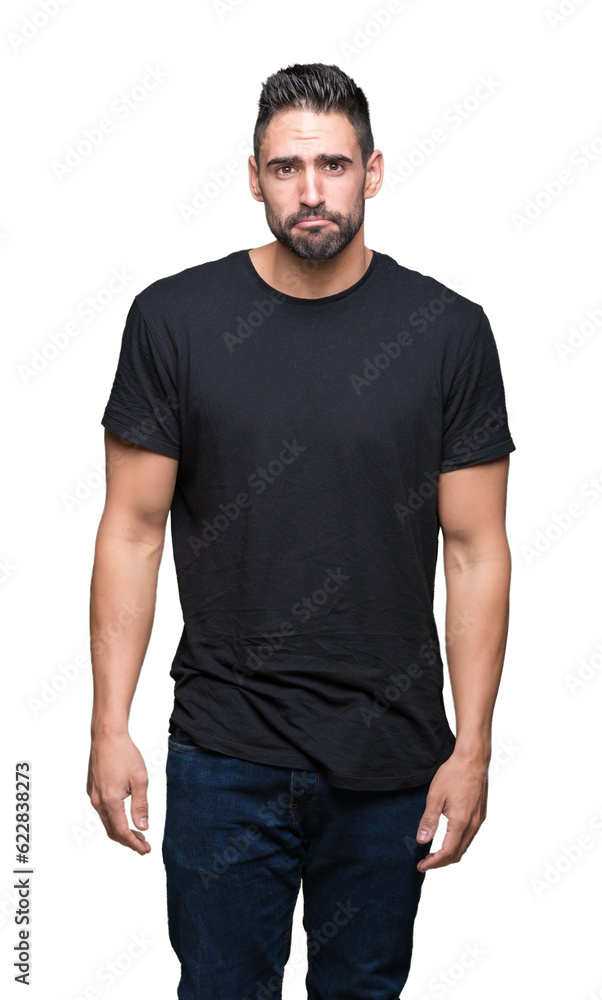 Young handsome man over isolated background depressed and worry for distress, crying angry and afraid. Sad expression. Young handsome man over isolated background depressed and worry for distress, crying angry and afraid. Sad expression.