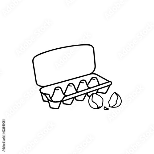 vector illustration of egg holder
