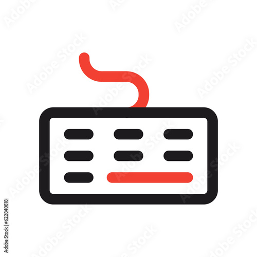 Keyboard vector icon. Keyboard line sign isolated white background