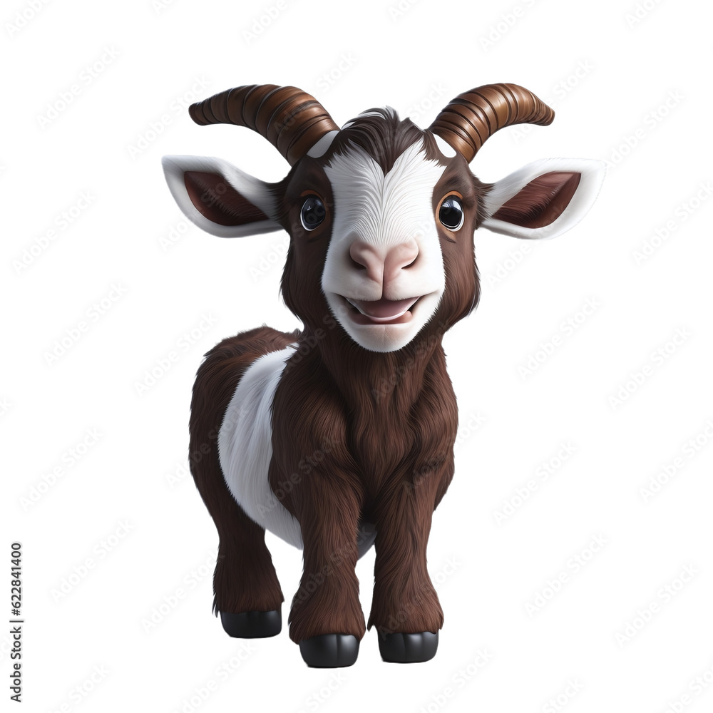 Mountain Goat Art Clipart and Cute Sticker Bundle for Commercial Use