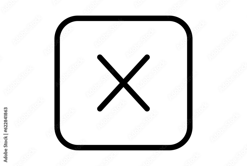 close 3 line icon error app symbol black X web sign close 3 line icon error app symbol black X web sign