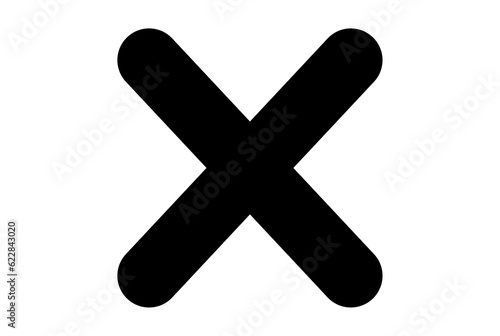 close web icon black cross x symbol app sign art