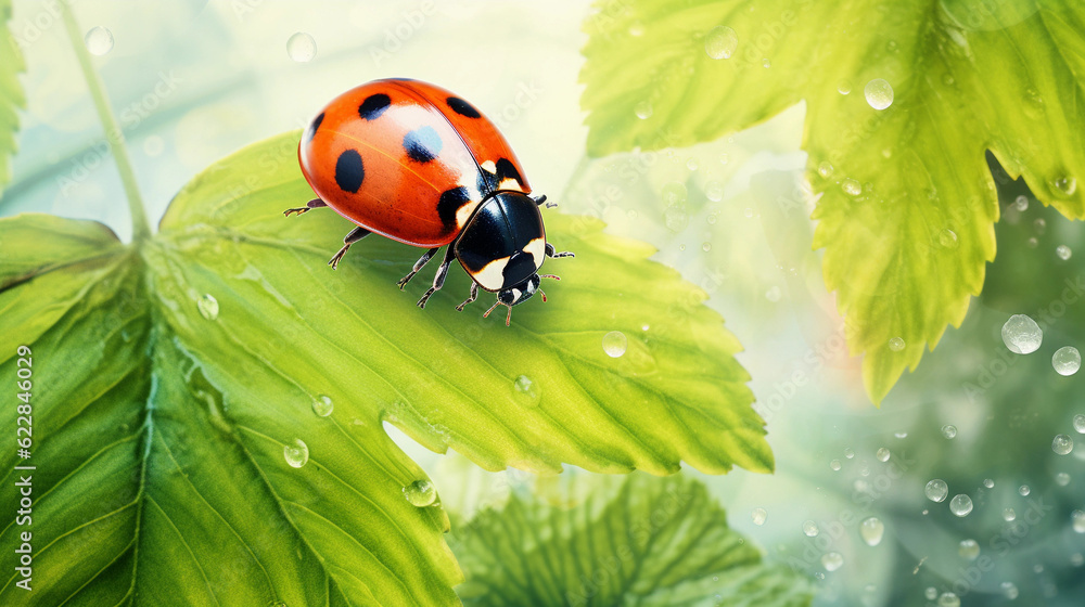 ladybug on leaf ladybug on leaf