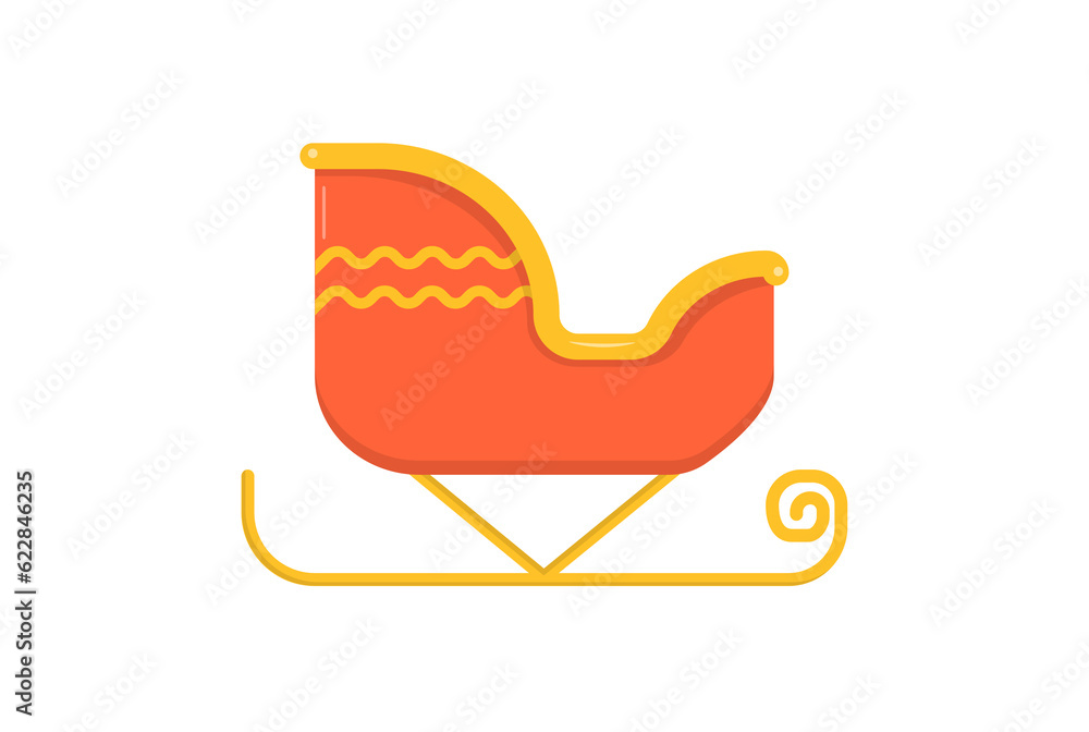 sledge christmas illustration colored icon art xmas symbol app & web sign artwork sledge christmas illustration colored icon art xmas symbol app & web sign artwork