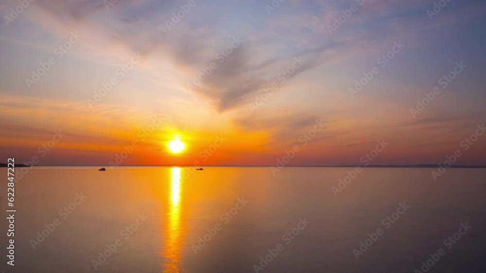 Beautiful sunset on the sea, time-lapse Beautiful sunset on the sea, time-lapse