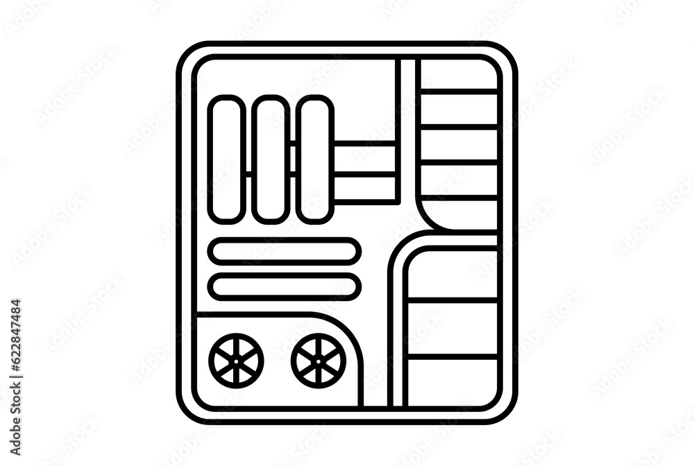 system unit flat icon minimalist technology symbol pc hardware sign artwork system unit flat icon minimalist technology symbol pc hardware sign artwork