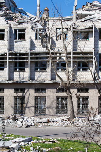 A Russian shell hit a building in a peaceful Ukrainian city