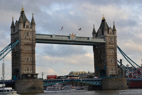 UK, London, 12.11.2022: Tower Bridge is a famous touristic place that also used by transport