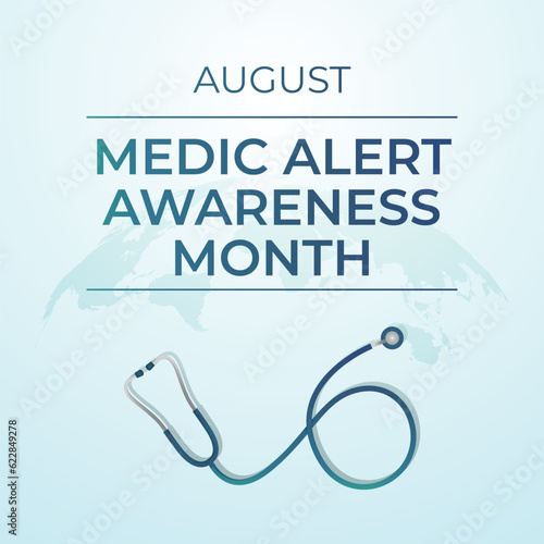 medicalert awareness month. medic alert awareness month. medical vector template. medical tool vector design.