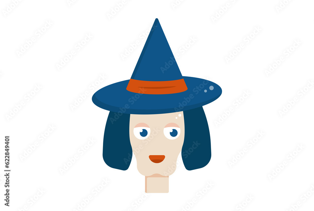 witch illustration Halloween app icon web symbol artwork sign
