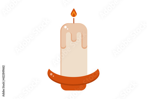 candle illustration Halloween app icon web symbol artwork sign