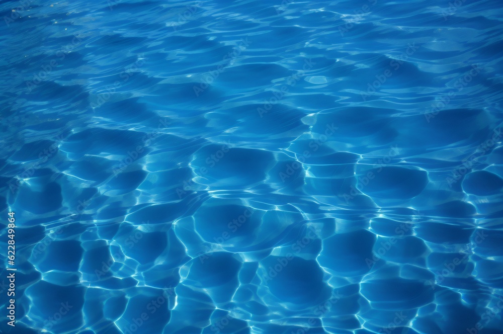 blue water surface in pool background