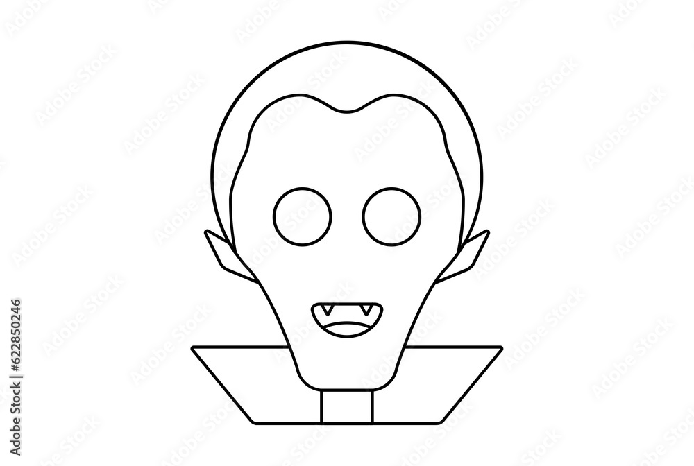 vampire flat icon Halloween minimalistic line symbol black outline sign artwork vampire flat icon Halloween minimalistic line symbol black outline sign artwork