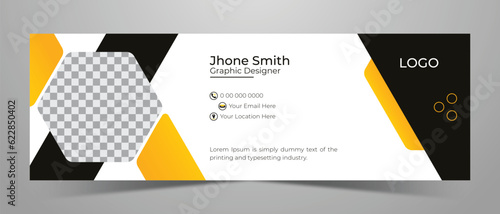 abstract corporate email signature or electronic mail footer.
