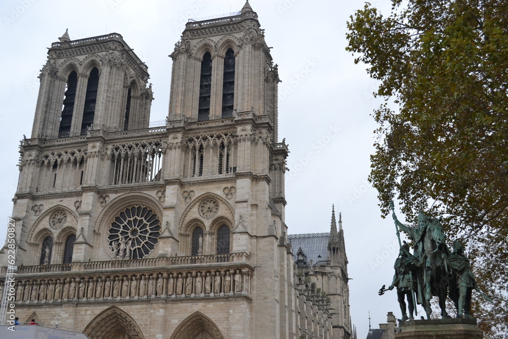 France, Paris, 20.11.2013: Notre-Dame de Paris, referred to simply as Notre-Dame, is a medieval Catholic cathedral on the Île de la Cité, in the 4th arrondissement of Paris, France. France, Paris, 20.11.2013: Notre-Dame de Paris, referred to simply as Notre-Dame, is a medieval Catholic cathedral on the Île de la Cité, in the 4th arrondissement of Paris, France.