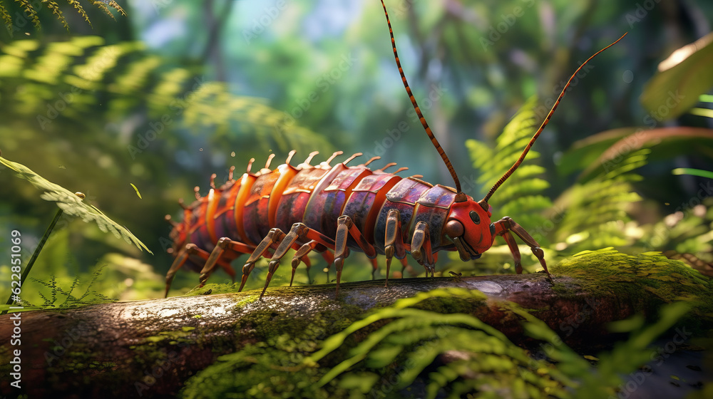 Tropical poisonous centipede. Huge centipede in the jungle. Insect ... Biology Diagrams