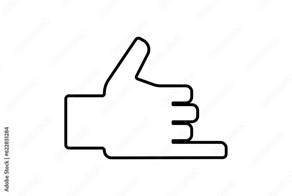 Call Me hand icon gesture line symbol web app sign Call Me hand icon gesture line symbol web app sign
