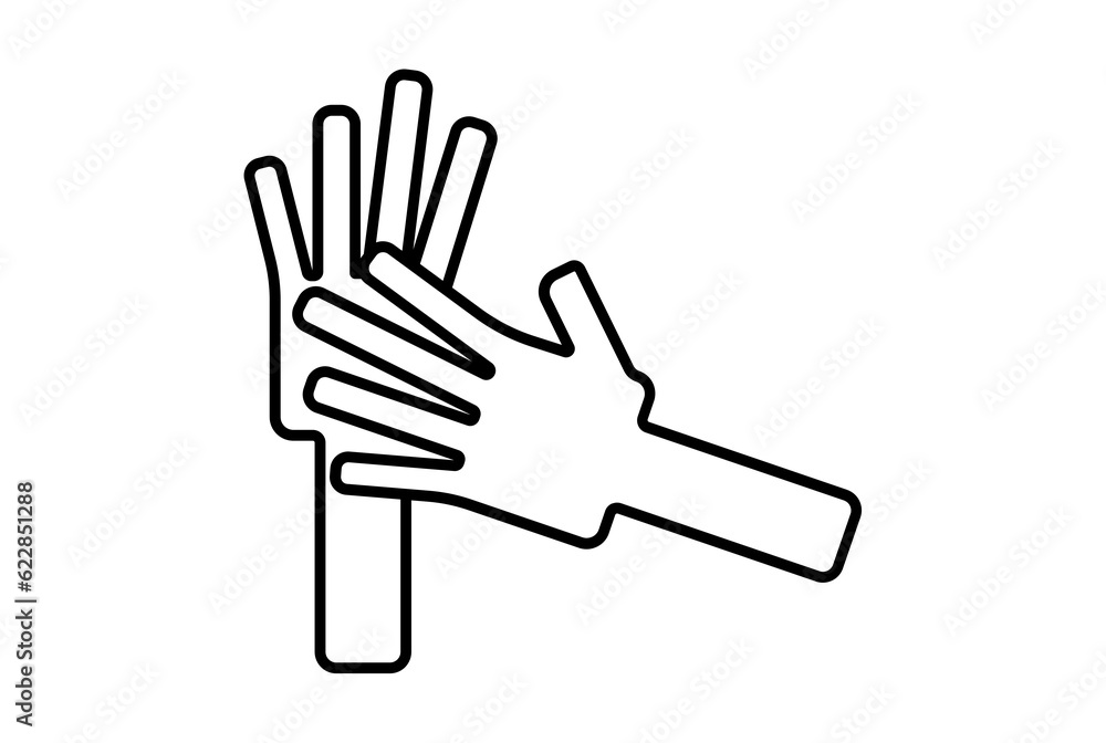 clap hand icon gesture line symbol web app sign clap hand icon gesture line symbol web app sign