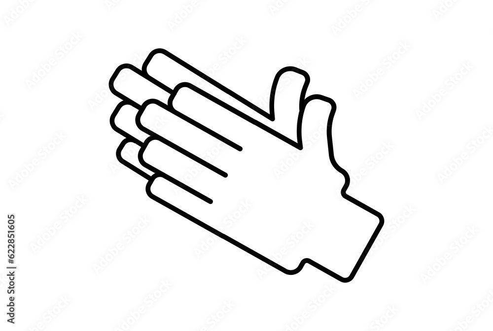 applause hand icon gesture line symbol web app sign