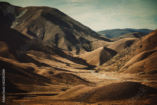 Alpine desert valley road summer