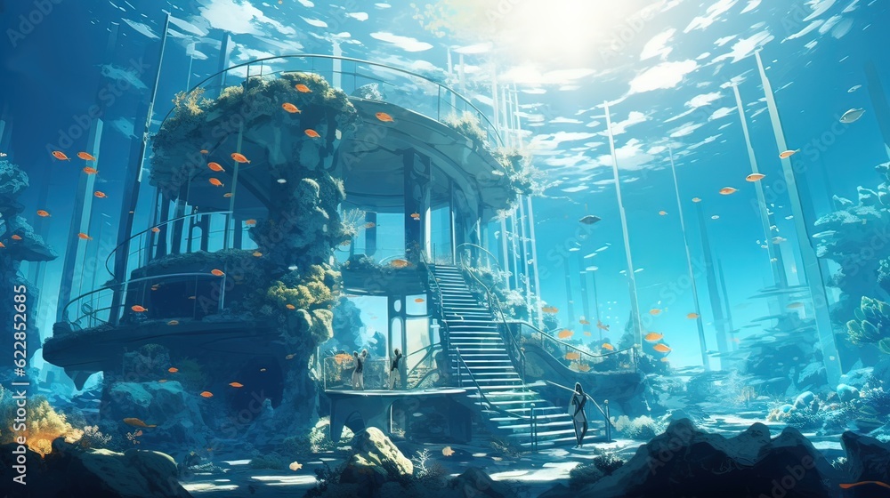 World in the cave. AI generated art illustration. World in the cave. AI generated art illustration.
