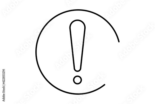 exclamation mark outline icon black error symbol warning sign art