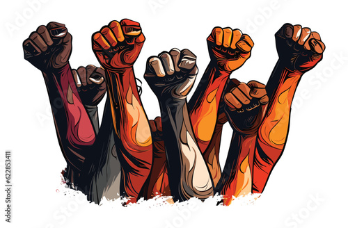 Stop racism hand, human rights day concept