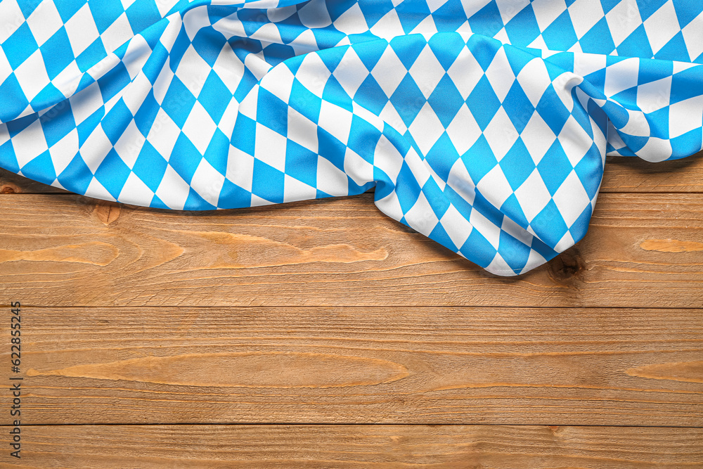 Obraz premium Flag of Bavaria on wooden background