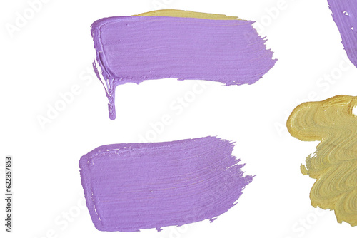 set of purple watercolor strokes
