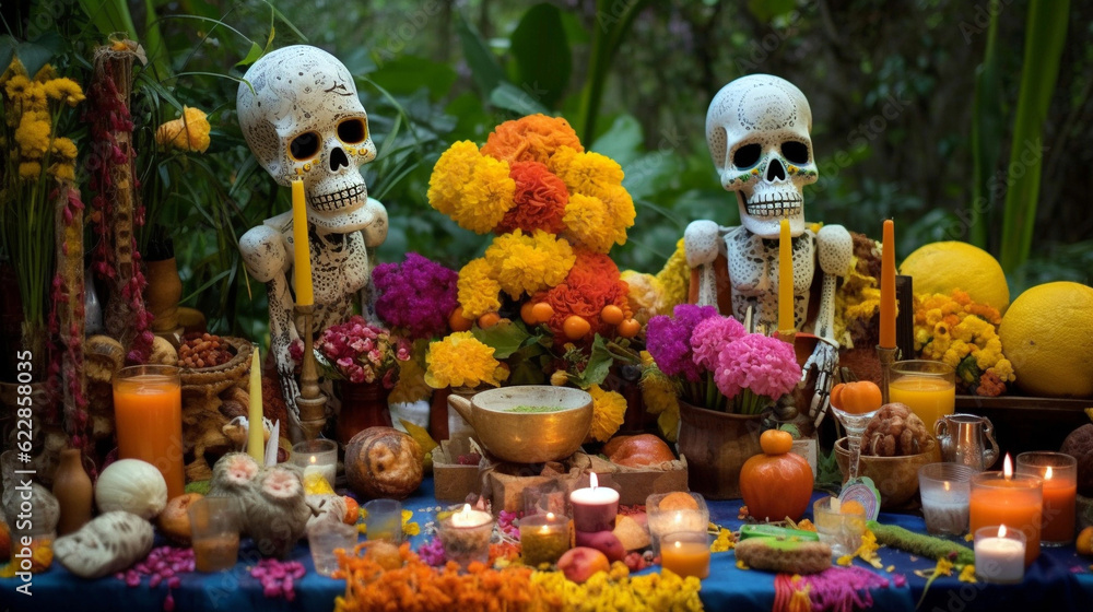 Sacred Tribute: Traditional Offering in Mexico's Day of the Dead