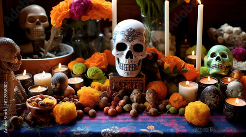 Sacred Tribute: Traditional Offering in Mexico's Day of the Dead