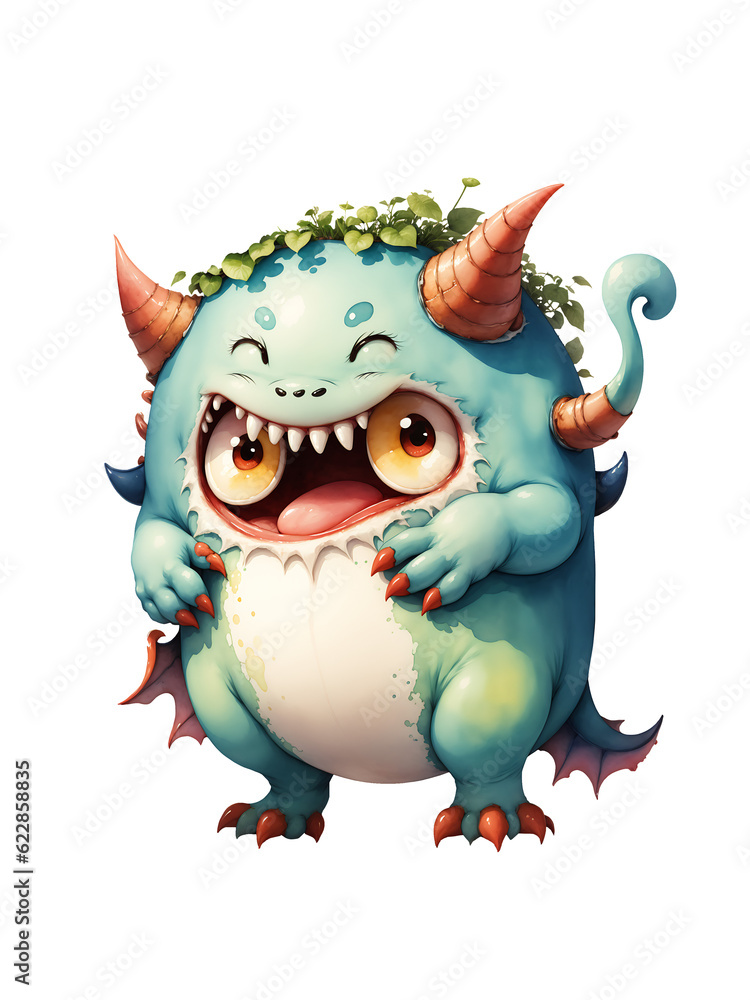 cute monster with Transparent background cute monster with Transparent background