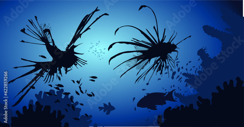 lion fish, pez, coral, arrecife, black scorpion, pez leon, pez tigre, oceano, pez pavo, pez dragon