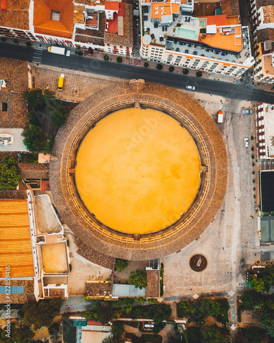 Aerial view of Ronda's Plaza de Toro, Andalusia, Spain. photo