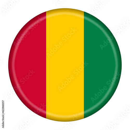 Free Download Guinea flag button 3d illustration with clipping path - GFXLoad