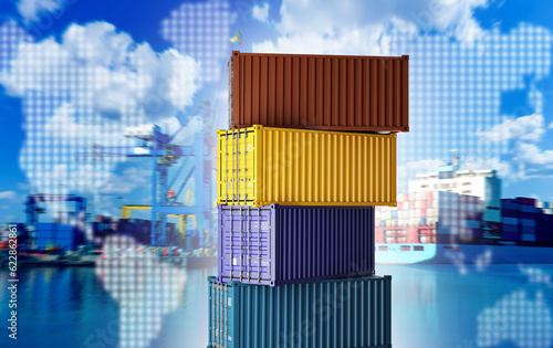 Logistic background. Sea co...