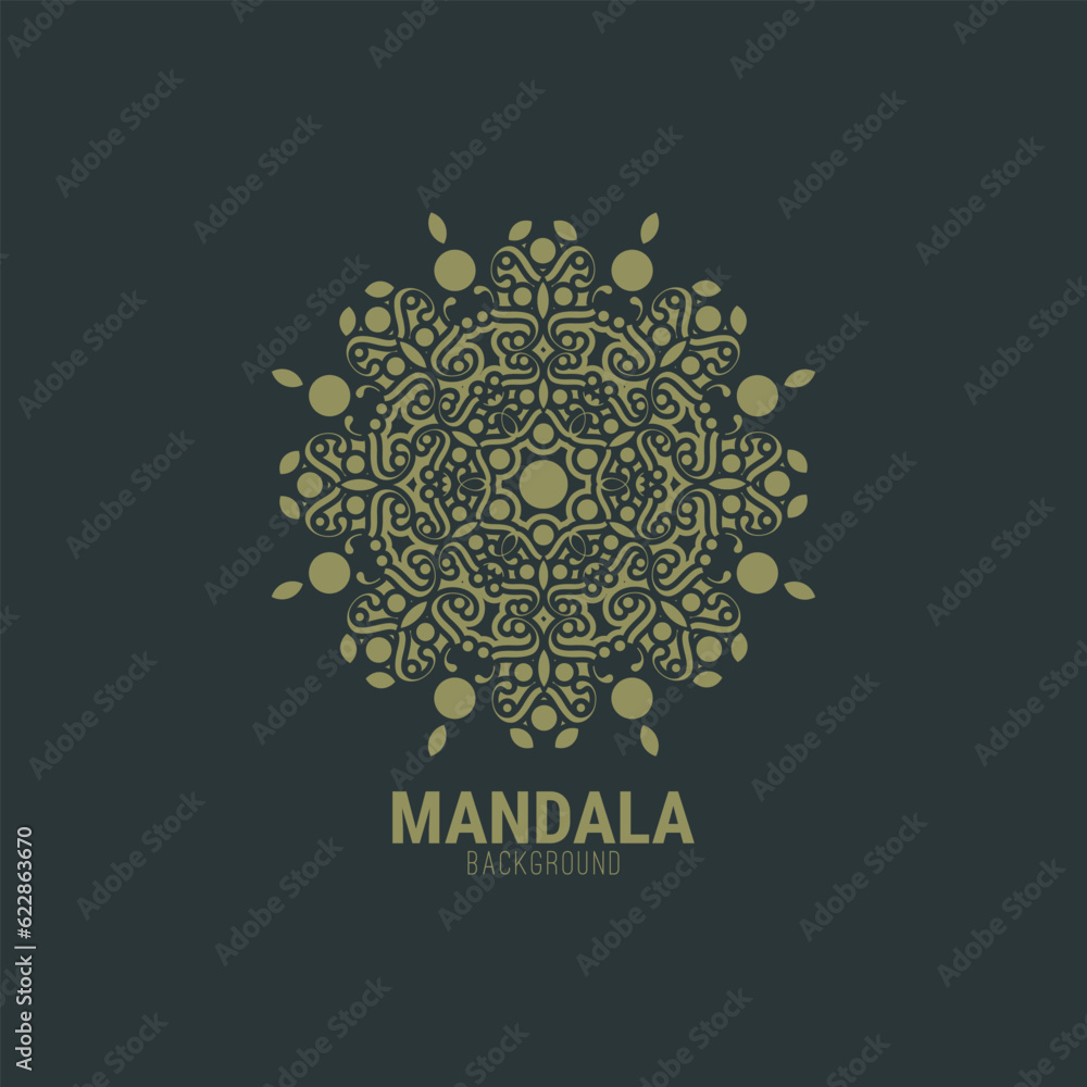 Mandala flat background design template Mandala flat background design template